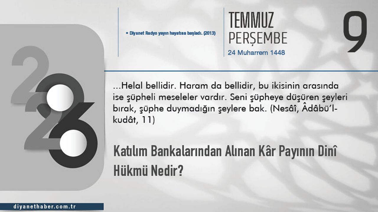 Katılım Bankalarından Alınan Kâr Payının Dinî Hükmü Nedir?