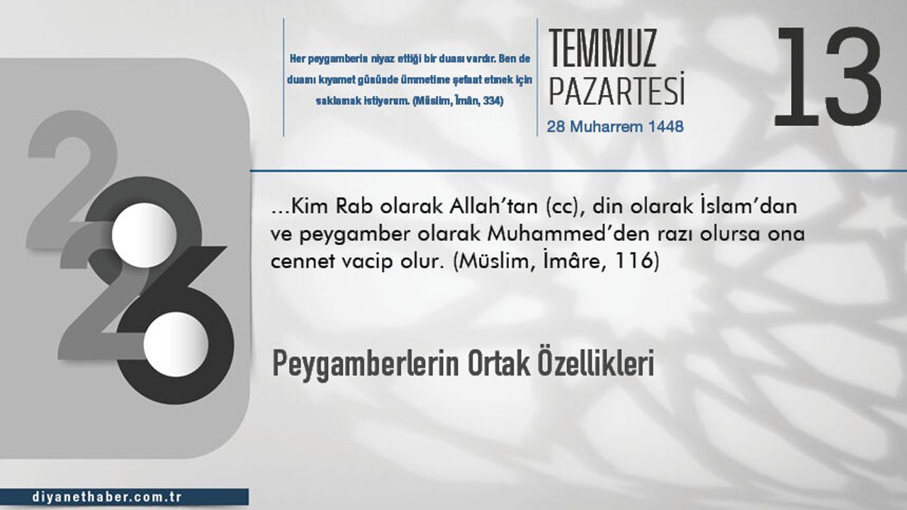 Peygamberlerin Ortak Özellikleri