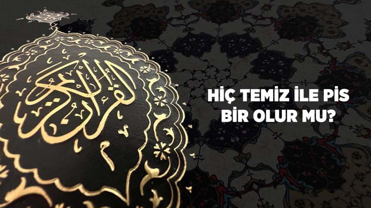 Hiç Temiz ile Pis Bir Olur Mu?