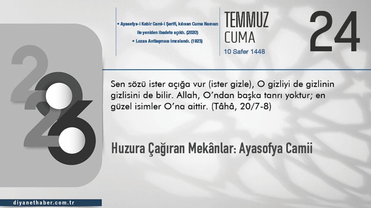 Huzura Çağıran Mekânlar: Ayasofya Camii