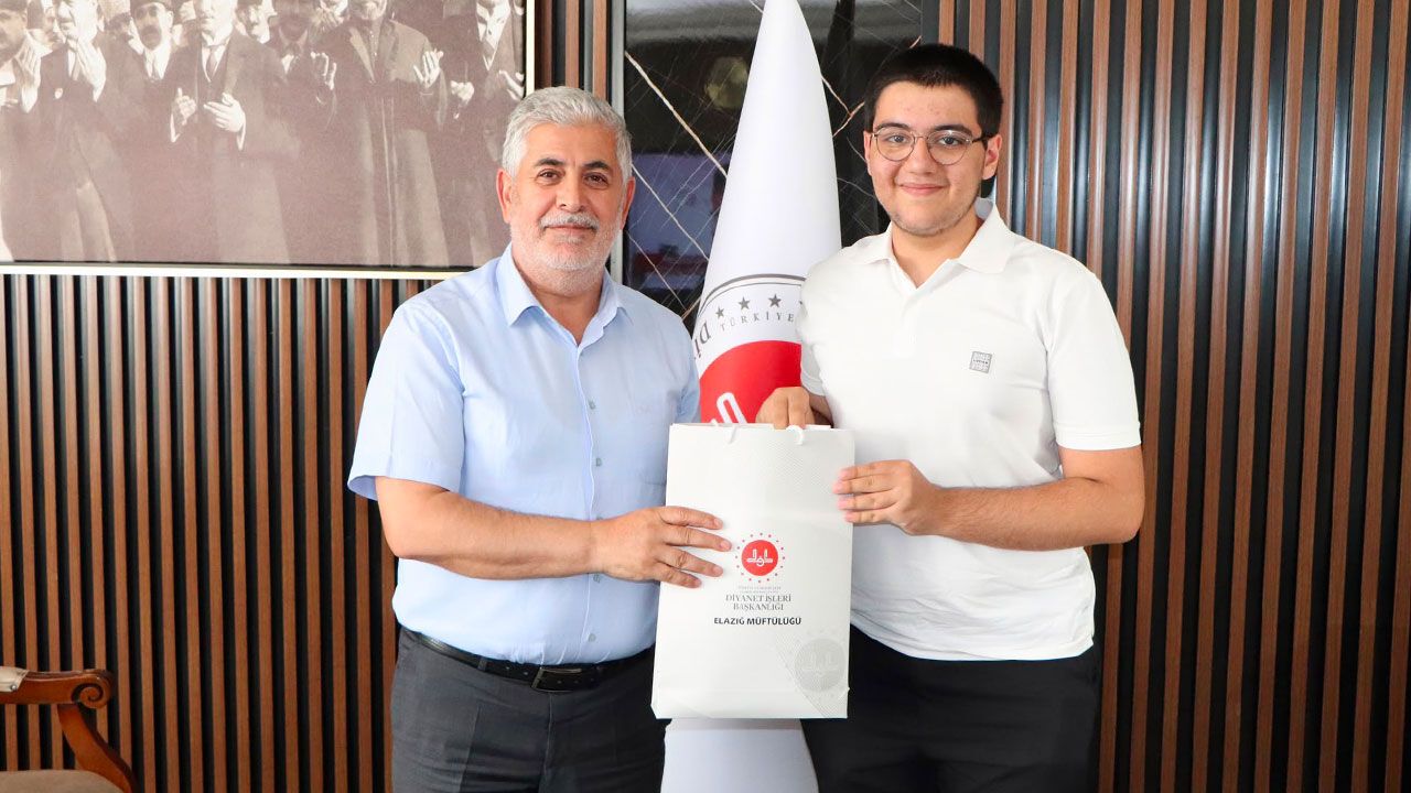 YKS Elazığ birincisinden müftülüğe ziyaret