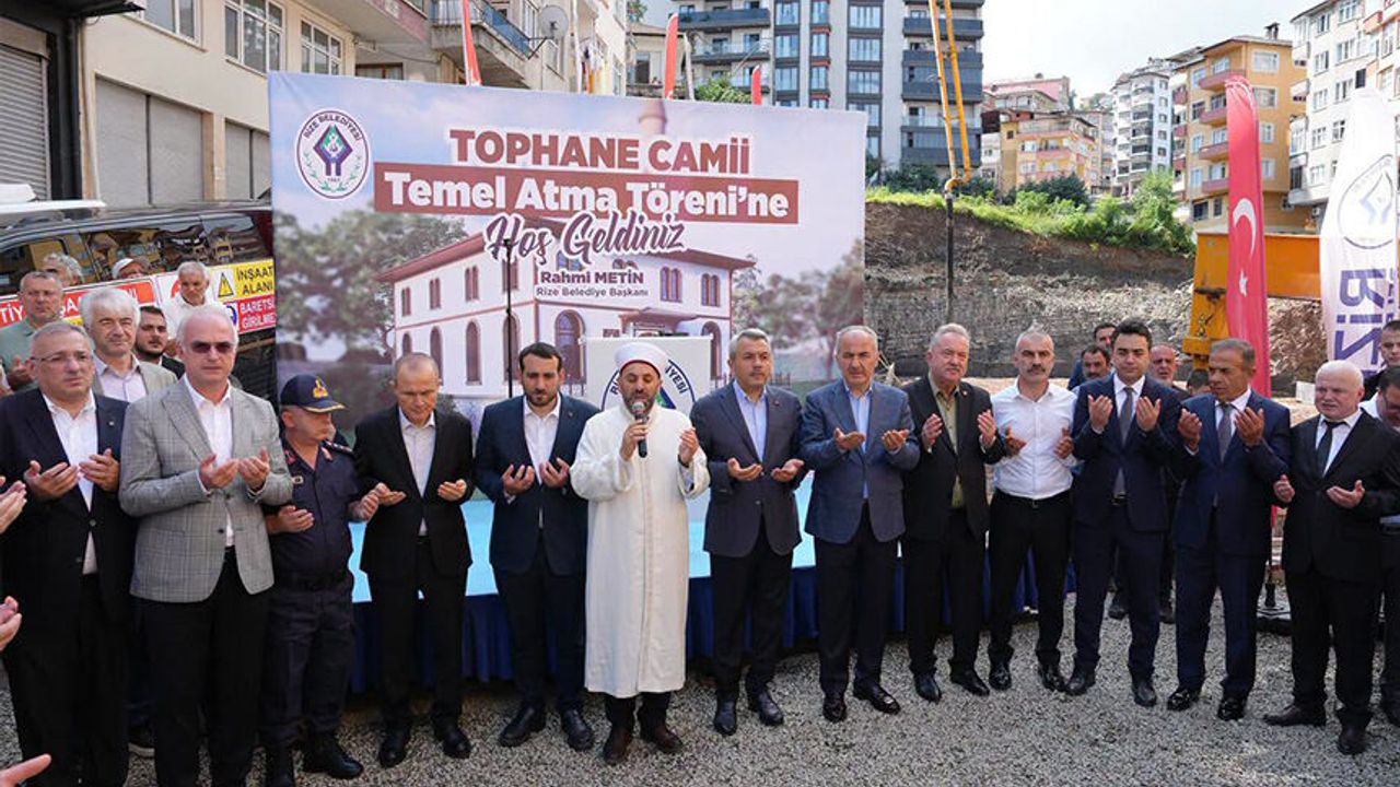 Tophane Mahallesi Camii’nin temeli dualarla atıldı